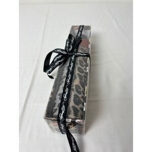 Ed Hardy Auto Open Close compact Umbrella Leopard Skull Tattoo Print Black Boxed